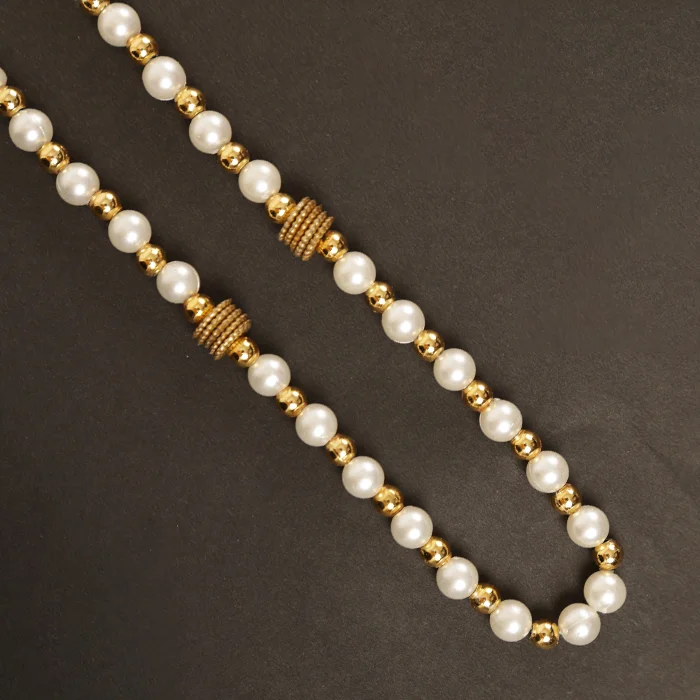 White Moti Mala with Charkhi