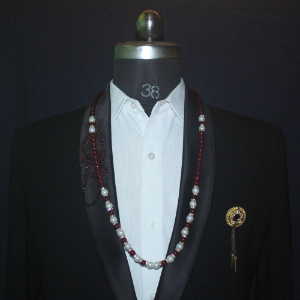 Moti Mala with Maroon Moti and Nag